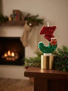 Christmas Theme Red & Green Reindeer Birthday Number Candles, Autumn Decor, Souvenirs, Camping, Kitchen, Christmas, Party Gifts, Kitchenware, Home Decor & Accessories, Party Supplies & Setup - View 3