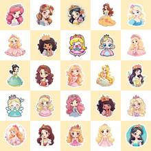 somoving 50pcs Cute Cartoon Little Princess DIY Kids Stickers - Multicolor - View 5
