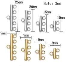 5/10pcs Multi-Layer Stainless Steel Chain Clasp, Rope Connector, Handmade Jewelry Accessories Connector, Perfect Gift For Jewelry Enthusiasts - Yellow Gold - View 4