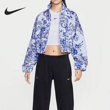 Jaket Jacquard Fashion Kerah Tegak Pendek Nike Wanita Koleksi Musim Semi Baru HF9581-100 - HF9581-100 - View 6