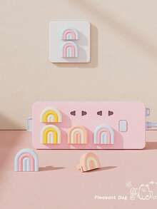 8pcs Kids Electric Socket Protectors, Cute Rainbow Design, Baby Shock-Proof Plug Covers, Home Baby Safety Supplies - Multicolor - View 4
