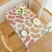 Taplak Meja 2D Datar 1 pc Lembut dengan Motif Blok Warna Tidak Beraturan yang Modis dan Cantik, untuk Meja Makan/Meja Kopi/Meja Kerja/Meja Kopi, Piknik/Meja Makan Outdoor/Meja Makan Camping, Gaya Hidup Eksklusif, Kain Rumah - A - View 6