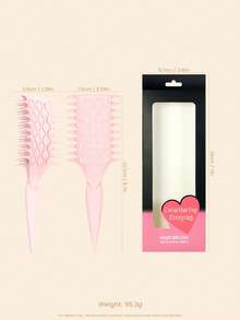 1pc Hollow Hairbrush With Box, Anti-Static And Detangling, Fluffy Style, Wet And Dry Use, Scalp Massage, Hair Combbrush, Portable, Easy To Clean, Essential For Christmas And Halloween Gifts - Multicolor - View 6