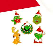 The Grinch Christmas Monster Oil Drip Alloy Cross-Border Accessory Keychain Necklace Bracelet Pendant - Multiple Styles+ - View 9