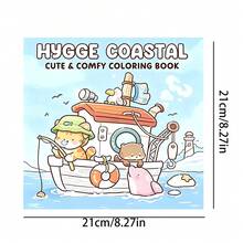 [NEW HgGGE GOASTAL Coloring Book] 1pc Original Coloring Book ,22 Pages Single-Sided Printing,Clear Lines And Exquisite Patterns,Ideal For Relaxation | Perfect Gift For New Year, Christmas,Birthdays,School Holidays,Perfect For Adults & Teens & Child - Single Piece - View 4