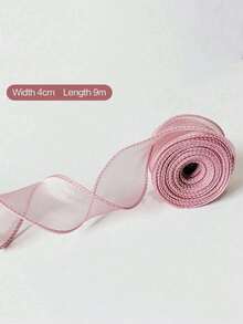 10/50 Yards Clear Chiffon Ribbon, Organza Ribbon, For Gift Wrapping, Decoration, Christmas, Wedding, Birthday Party, Bouquets, Wreaths, Sewing Supplies - Multicolor - View 14