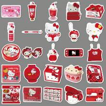 asmodee 50pcs KT Cat Ins Style Graffiti Stickers, Fresh Girly Decorative Stickers For Notebook, Guitar, Phone Case DIY - Multicolor - View 3