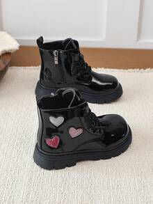 Spring/Autumn New Children's Boots, Stylish, Comfortable And Warm - Black - View 3