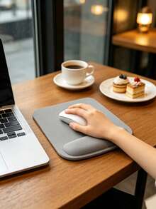 Solid Color Non-Slip Computer Office Wrist Rest Mouse Pad, Slow Rebound Wrist Support Pillow, Christmas, Halloween - View 1