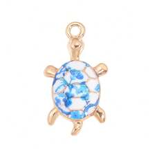 Mixed 10Pcs Pattern Turtle Pendants Alloy Charms DIY Jewelry Accessories For Handmade Bracelet Necklace Decoration - Gold - View 17