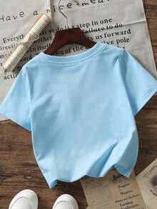 Infant/Toddler Boys' Basic Soft Breathable Casual T-Shirt - Baby Blue - View 5