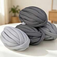 Core-Wrapped Chunky Icelandic Yarn, Soft Fluffy Thick Cotton Yarn, Suitable For Hand Knitting, DIY Craft Making Blankets, Pillows, Carpets, Skin-Friendly Anti-Pilling - 1 Piece - View 8