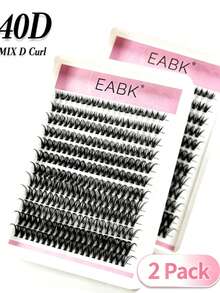 EABK 40D 柔軟自然假睫毛，8-16mm 混色組合，0.07mm D捲度，12排共240片，單簇3D精準貼合，適合日常妝容，輕盈便攜，適用於日常生活、派對及各種場合 - D - 查看 7