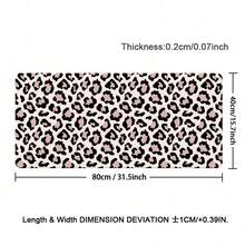 Pink Black Leopard Print PU Leather Desk Mat, Waterproof Anti-Slip Smooth Large Mouse Pad, Stain Resistant Desk Protector, Oversized Keyboard Table Pad For Office, School, Home Desktop, Gaming Study Work Decor, Easy Wipe Clean Computer Desk Cover Pad - View 10