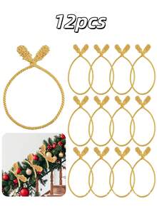 12 Pcs 20 Inches Christmas Garland Ties Christmas Decorative Twist Ties For Banister Reusable And Flexible Twist For Xmas Home Decorations Holiday Craft Wrapping - Multicolor - View 12