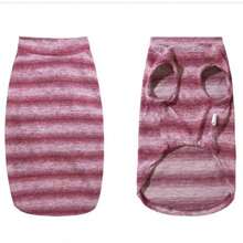 Striped High Neck Sleeveless Dog Sweater, Warm Soft Knitted Pet Vest, Autumn/Winter Large Dog Home Wear - Red Violet - View 6