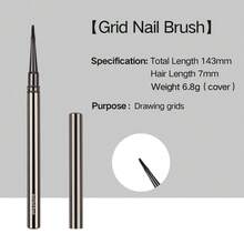 Professional Nail Art Brush Set, Metal Handle Nail Brushes For Gel Polish, Acrylic, French, Liner, Painting, Manicure Tools - Black - View 23