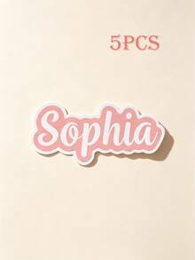 Personalized Name Stickers, Customizable Colorful Stickers, Suitable For Water Bottle, Gift Box Decoration, Multi-Functional Fashion Stickers - Multicolor - View 10