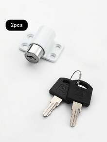 1-2 Sets Sliding Door Lock, Alloy Window Lock, Security Anti-Theft Door & Window Lock Set, Smooth Sliding Door Lock Safety Lock Fixed Limiter - Multicolor - View 11