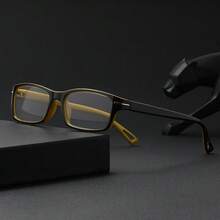 1 Pair Unisex Retro Rectangular Lightweight Reading Glasses, Comfortable Anti-Slip Design & Ergonomic Lightweight Construction, Suitable For Reading, Driving, Fishing And Daily Wear - Multicolor - View 1