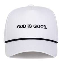 1款男士GOD IS GOOD字母刺繡嘻哈帽，時尚運動棒球帽，戶外可調節防曬休閒帽，適合春秋旅行、海灘派對 - 彩色 - 查看 10