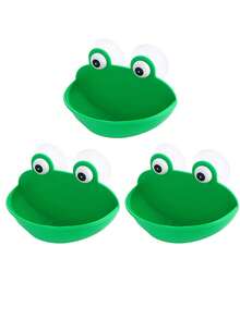 1/2/3/4/5pcs Frog Soap Holder, Cute Wall-Mounted Suction Cup Soap Dish Bathroom Decor Sponge Drain Rack, Frog Habitat Shaped Suction Cup Tray, Suitable For Tree Frog, Toad, Tadpole And Other Small Aquatic Animals Fish Tank Decoration, Shower Use - Regular Model - View 10