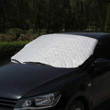 Car Front Windshield Snow Cover, Foldable Windshield Sunshade, Waterproof Frost Cover, All-Season Car Front Window Sunshade Snow Cover - Silver - View 6