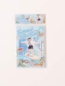 20pcs/Book Of Stickers With Four-Season Landscapes And Character Designs, Creative DIY Decoration Material For Planners And Diaries, Available In 4 Colors, Can Be Given As Christmas Gifts To Friends - Single Piece - View 13