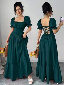 Arabian Dresses - Dark Green - View 1