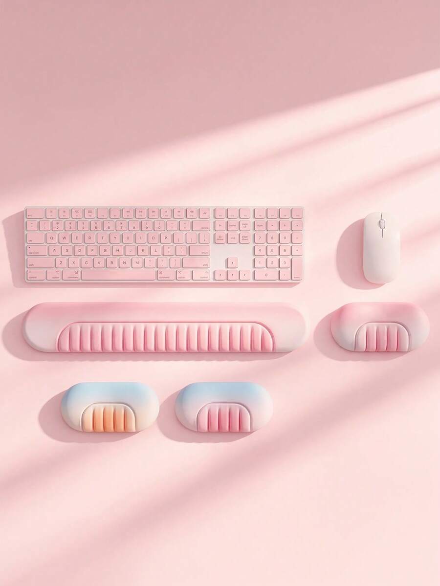 New Gradient Cute Piano Shaped Memory Foam Keyboard Wrist Rest, Silicone Non-Slip Bottom, Desktop Office Wrist Pad - View 1