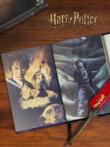 1pc Harry Potter Themed Hardcover Notebook, Diary Peripheral Book Vintage Manual Portable Journal Notebook, Office Use, Birthday Gift, Harry Potter Fan Friend Graduation Gift, Back To School - A - View 5