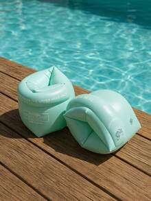 Solid Color Double Layer Inflatable Arm Float Cuffs, Lightweight Swimming Arm Bands For Outdoor Pool Relax - Multicolor - View 8