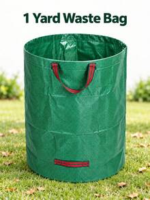 Kantong Sampah Kebun Anyaman Besar, Kantong Pengumpul Daun Kebun Tugas Berat dengan Pegangan, Dapat Dilipat untuk Luar Ruangan 1 buah - A - View 10