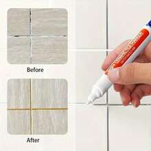 White/Grey Waterproof Tile Grout Pen, White Tile Repair Pen, Anti-Mold Filling, Easy-To-Use Gel Grout, Suitable For Bathroom And Kitchen Tiles, Suitable For Other Material Surfaces - View 5