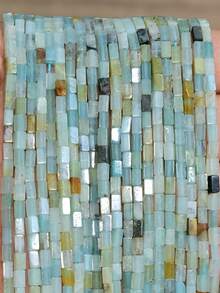 1 Strand 2*4mm Amazonite Beads Loose Rectangle Shape Natural Stone Beads For DIY Jewelry Making Bracelet Accessories - Multicolor - View 3