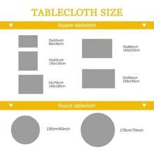 2D Flat, 1pc Soft, Fashionable And Beautiful Soft Color Patterned Tablecloth, Dining Table/Coffee Table/Desk/Coffee Table, Picnic/Outdoor Dining Table/Camping Dining Table, Exquisite Lifestyle, Home Fabric - A - View 2