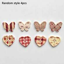 4/8/12pcs Cute Plaid Butterfly Fridge Magnets, Heart-Shaped Button Fridge Stickers, Suitable For Storage Cabinets, Kitchen, Whiteboards, Offices, Home Decor, Refrigerator Kitchen Magnets - Multicolor - View 10