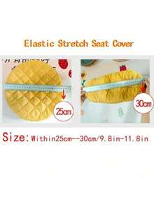 2pcs Round Stool Covers With Elastic Edge, Machine Washable, All Season, Fits 9.4-11 Inch (24-28cm) Diameter Round Stools With Seat Thickness Less Than 1.2 Inch (3cm), Home Dining Chair, Please Check Size Before Ordering, Christmas Birthday Gift Choice - Multicolor - View 6
