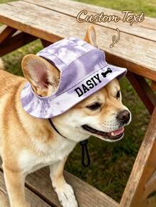 Customizable Name Pet Hat, Adjustable Dog Sun Hat, Cartoon Dog Pattern - Small Cat & Dog Pet Baseball Cap, Outdoor Sun Protection & Waterproof, Multiple Colors Available - Multicolor - View 8