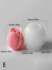 1 件 3D 牡丹玫瑰硅胶模具，适用于蜡烛/蜡/树脂/石膏 DIY + 母亲节礼物 + 家居装饰 + 花卉扩散效果 + 节日装饰 - 白色 - 查看 18