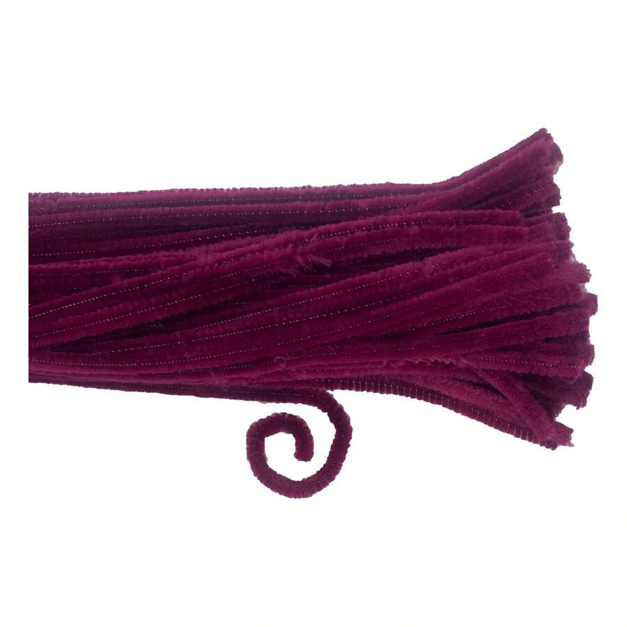 100 Chenille - Limpia Pipas Normal -manualidades = Full - 48N CEREZA - Ver 1