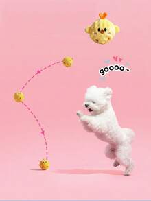 1/2pcs Pet Dog Sound Chasing Toy, Chick Shaped Soft Plush Material, Spiky Ball Core With Built-In Squeaker, No Battery Required, Interactive Play Toy Suitable For Small And Medium Cats And Dogs - Multicolor - View 13
