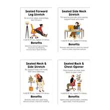 Unisex Bodyweight Exercise Cards (16-Card Set) – Suitable For Office & Work Breaks; Seated & Standing Fitness Cards For Adults; Ideal For Home Or Office Workers With Sedentary Jobs. - 16 Sheets/set - View 3
