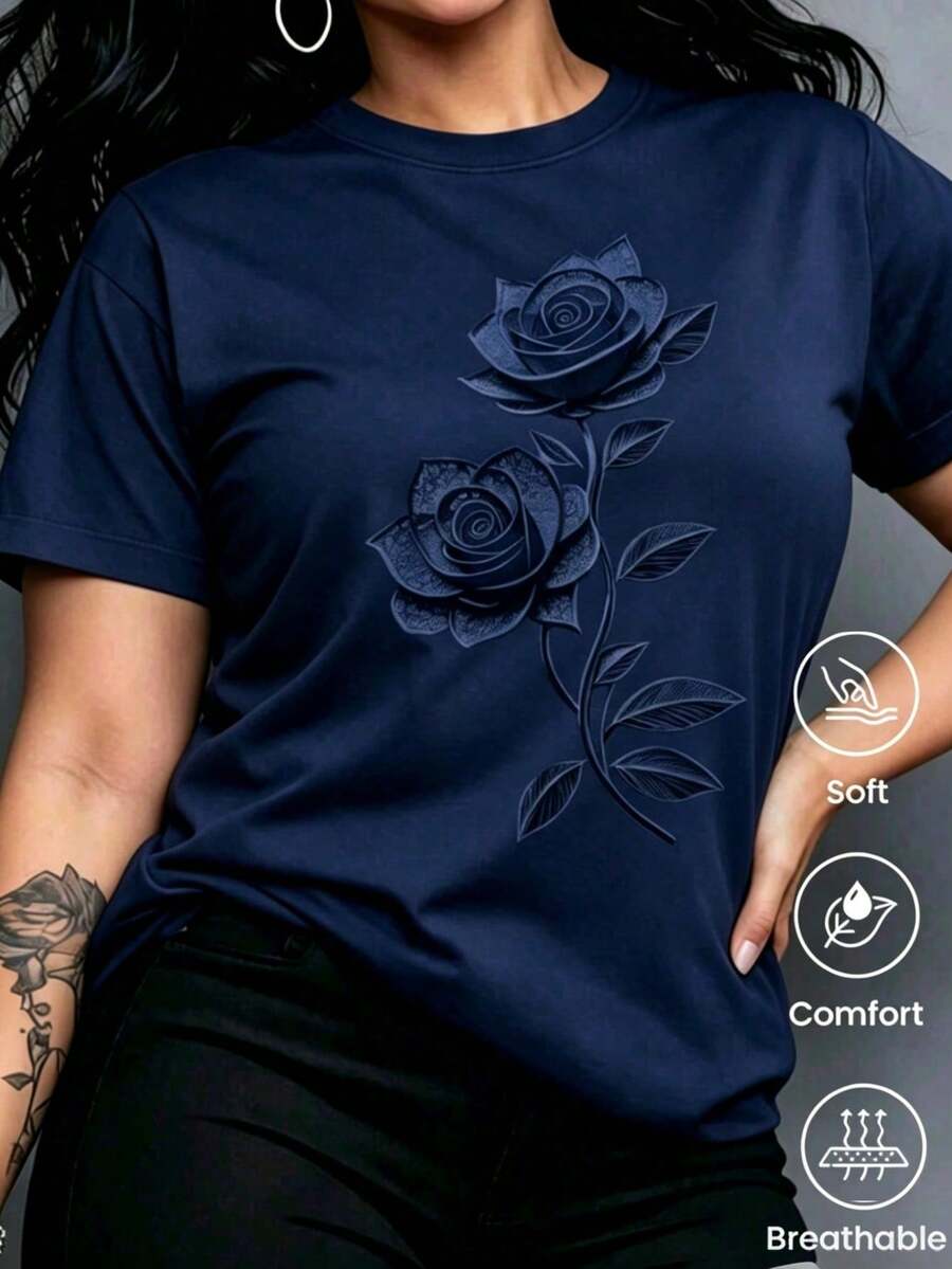 Women T-Shirts - Dark Blue - View 1