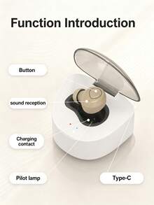 Portable In Ear Audio Amplifier Rechargeable Sound Booster With Adjustable Volume Control Noise Filter Lightweight Mini Ear Sound Enhancer For Daily Chat TV Watching Outdoor Travel Home Use - View 5