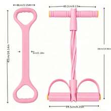 Bộ 2 món/1 set dụng cụ tập giãn cơ tại nhà đa năng bằng silicone gel unisex, dây kháng lực hình số 8 cho vai và lưng + dây kháng lực đạp chân 6 ống, phù hợp giãn cơ chân, tay, lưng và mở ngực - Nhiều màu - Xem 9