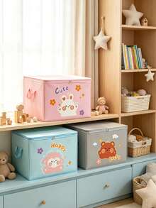 Cartoon Baby Room Storage Bag With Zipper, Large Capacity For Clothes And Blankets, Moisture-Proof And Mold-Proof, For Packing, Moving And Organizing - Multicolor - View 1