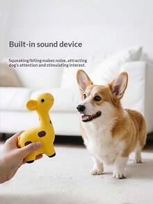 1pc Pet Latex Squeaky Toy Cartoon Deer Dog Chew Toy For Boredom Relief Small Medium Dogs Washable Reusable Pet Toy - Multicolor - View 7