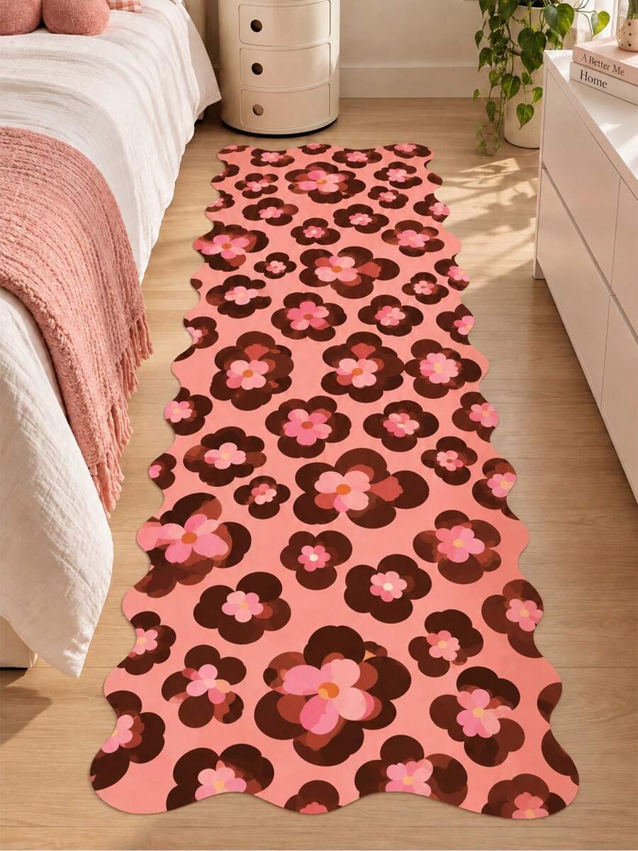 Pinkie Home - سجادة قابلة للغسل في الغسالة، سجادة عصرية غير منتظمة الشكل، سجادة ممر، سجادة غرفة معيشة 160x230سم-120x180سم-80x300سم-200x300سم - روز أحمر - مشاهدة 1
