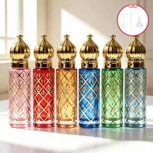 8ml Colorful Glass Roll-On Bottle, Empty Refillable Perfume And Essential Oil Container With Roller Ball, Portable Travel Bottle For Women And Men - Multicolor - View 12